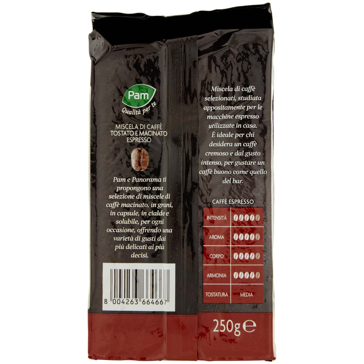 PAM Qualità per te Caffè Espresso gusto bar 250 g – immagine 4