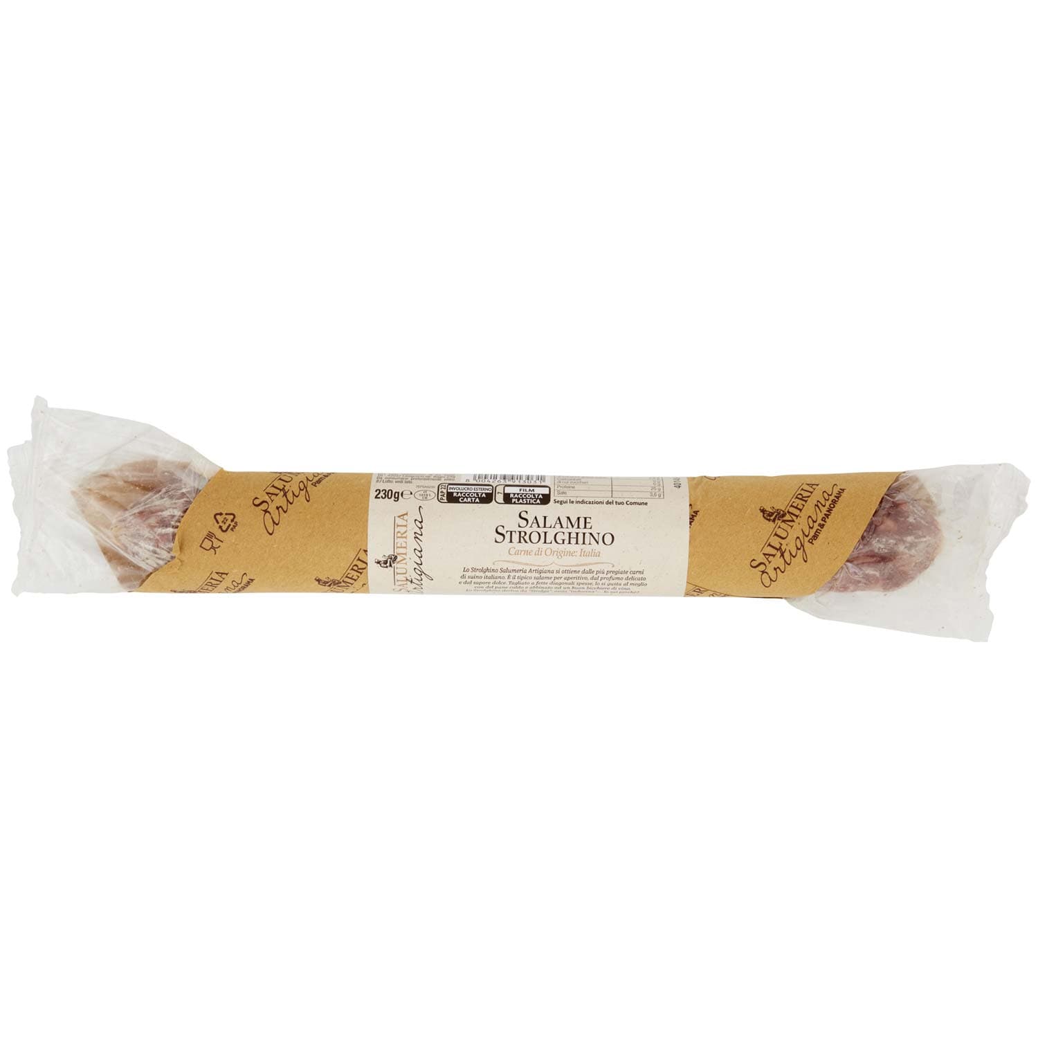 SALUMERIA ARTIGIANA Salame Strolghino 230 g – immagine 2
