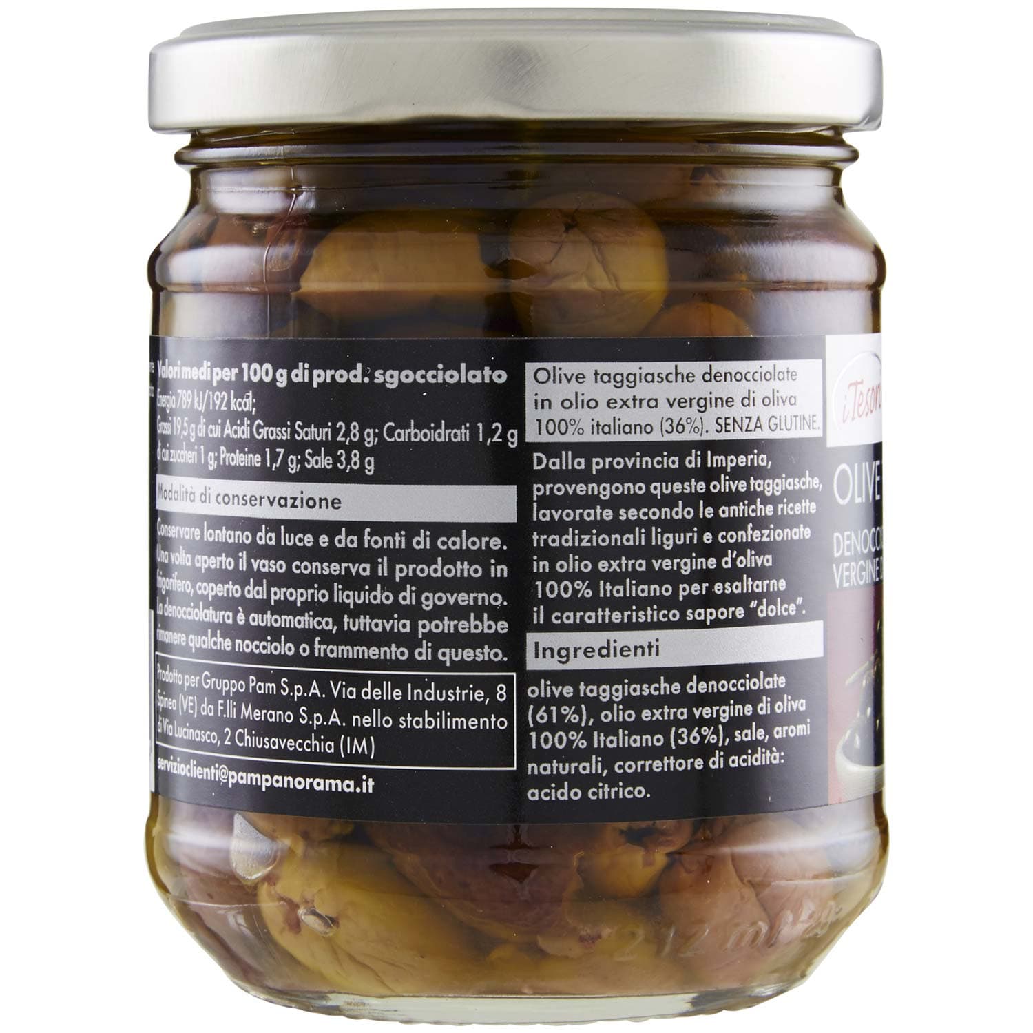Raineri Olive Taggiasche Denocciolate in Olio Extra Vergine di Oliva 33% 180 g – immagine 3