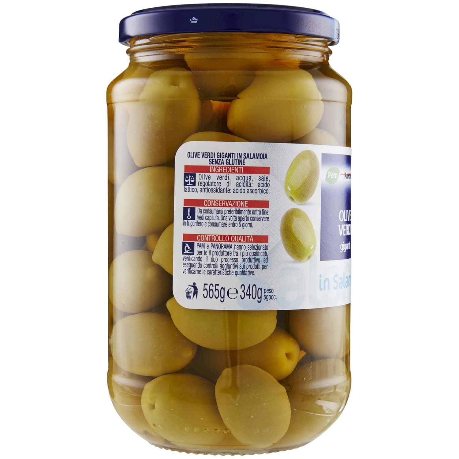 PAM PANORAMA Olive Verdi giganti in Salamoia 565 g – immagine 3