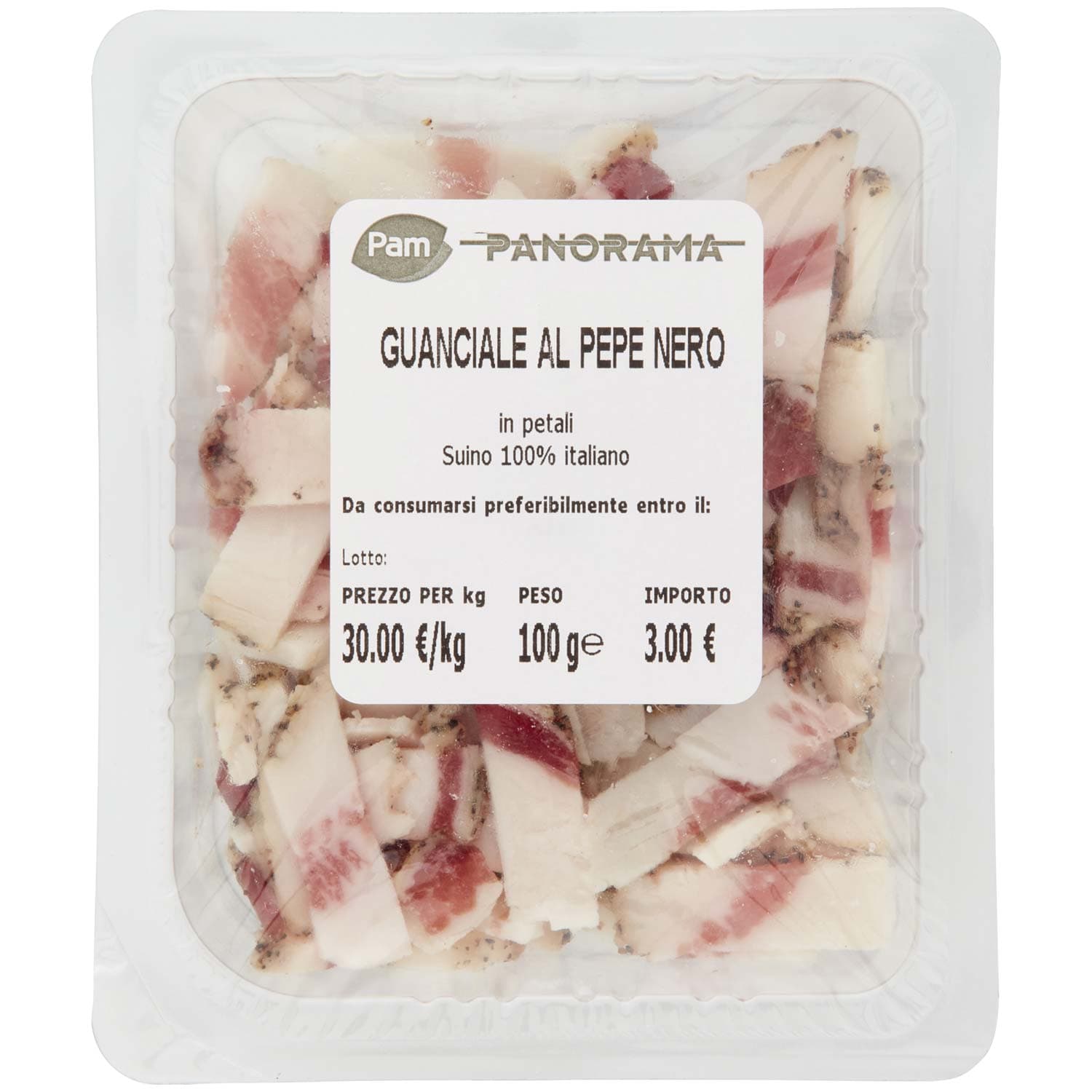 PAM PANORAMA Guanciale al Pepe Nero in petali 100 g – immagine 2