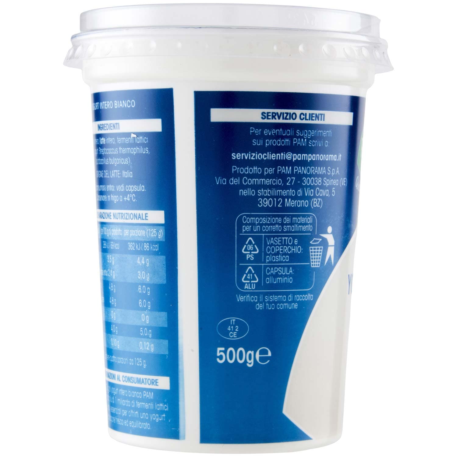PAM PANORAMA Yogurt Intero Cremoso Bianco 500 g – immagine 3