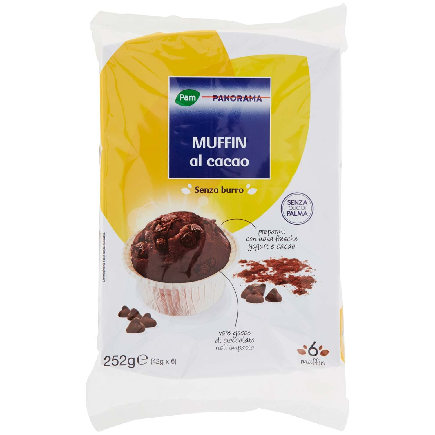 PAM PANORAMA Muffin al cacao 252g (42g x 6) – immagine 2