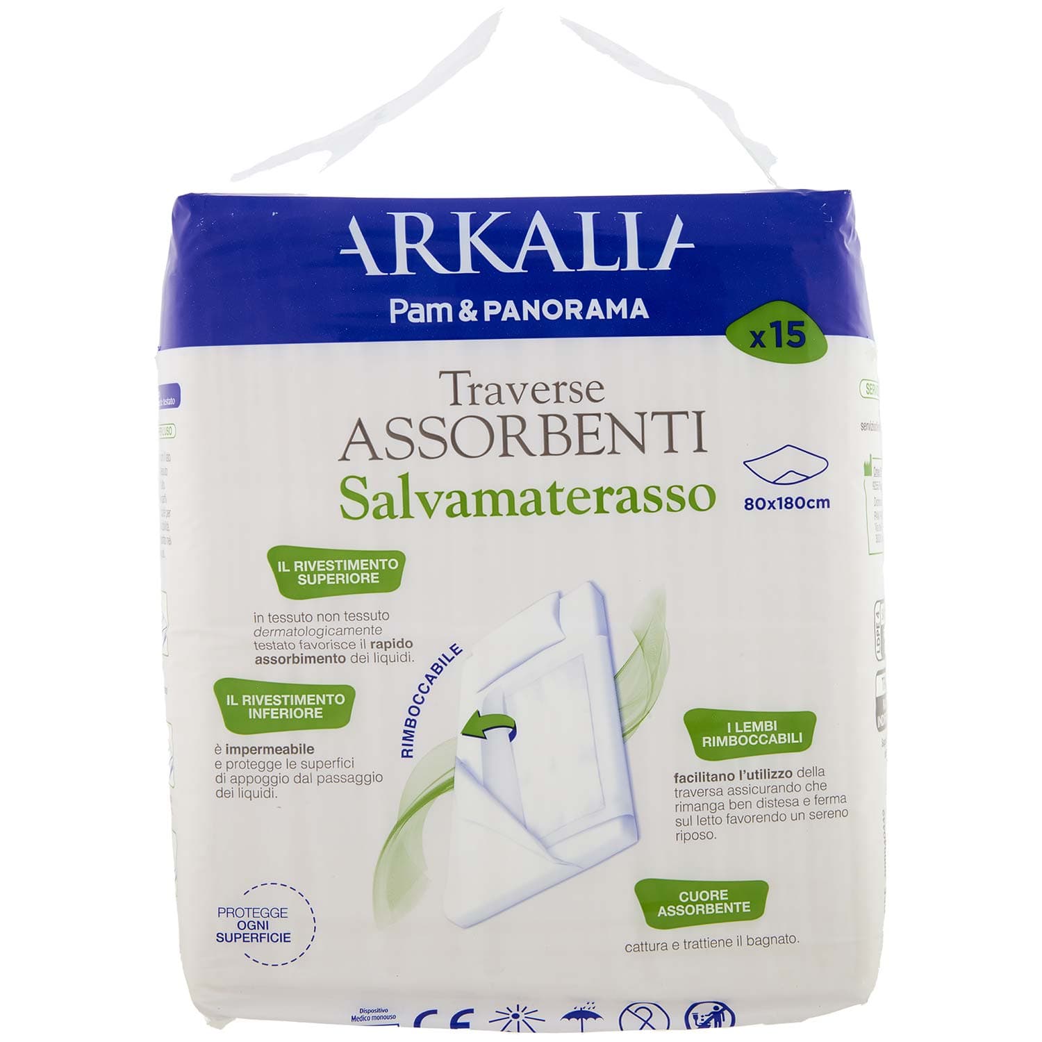 Traverse assorbenti salvamaterasso 80 x180 cm Arkalia 15 pezzi – immagine 4
