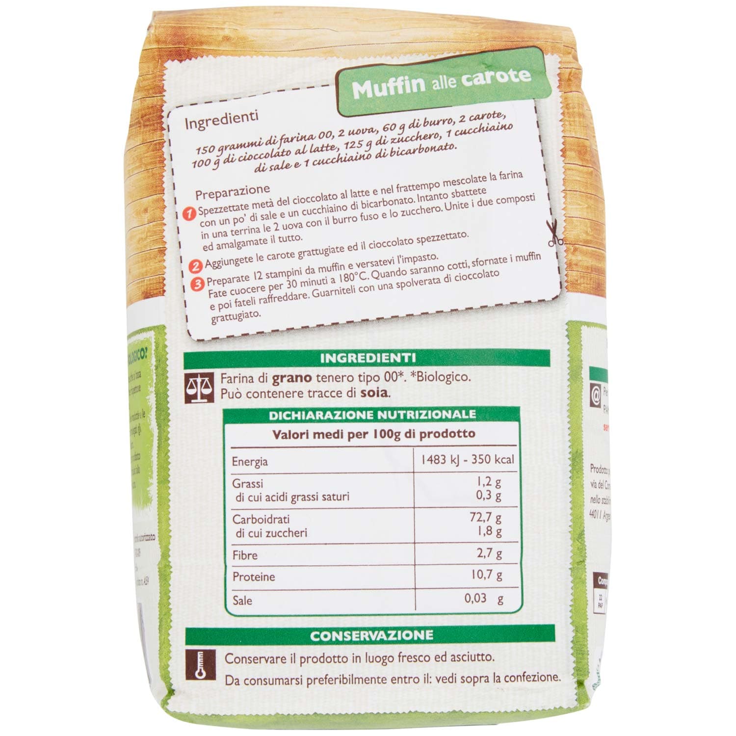 BIO Farina tipo 00 di grano tenero 1 Kg – immagine 4