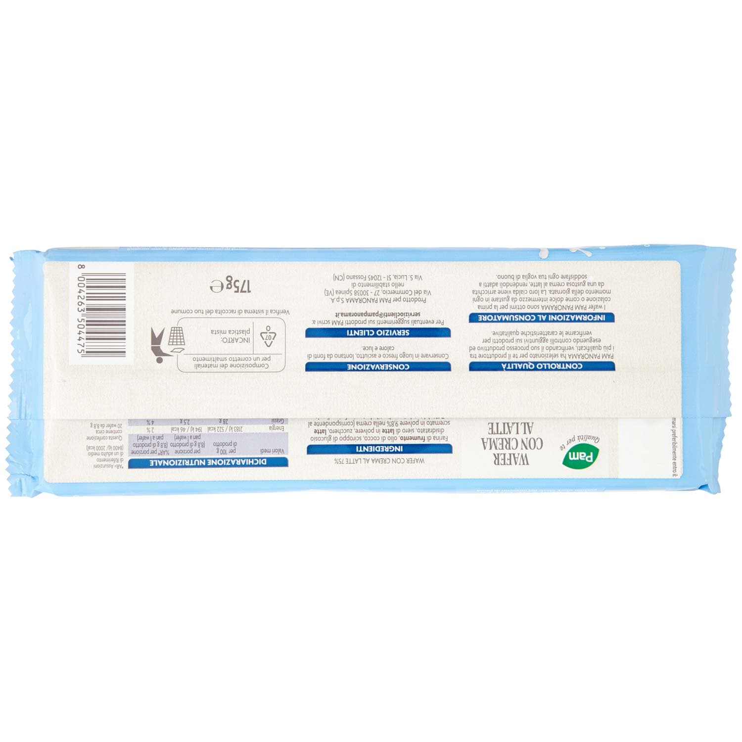 PAM PANORAMA Wafer con crema al latte 175 g – immagine 4