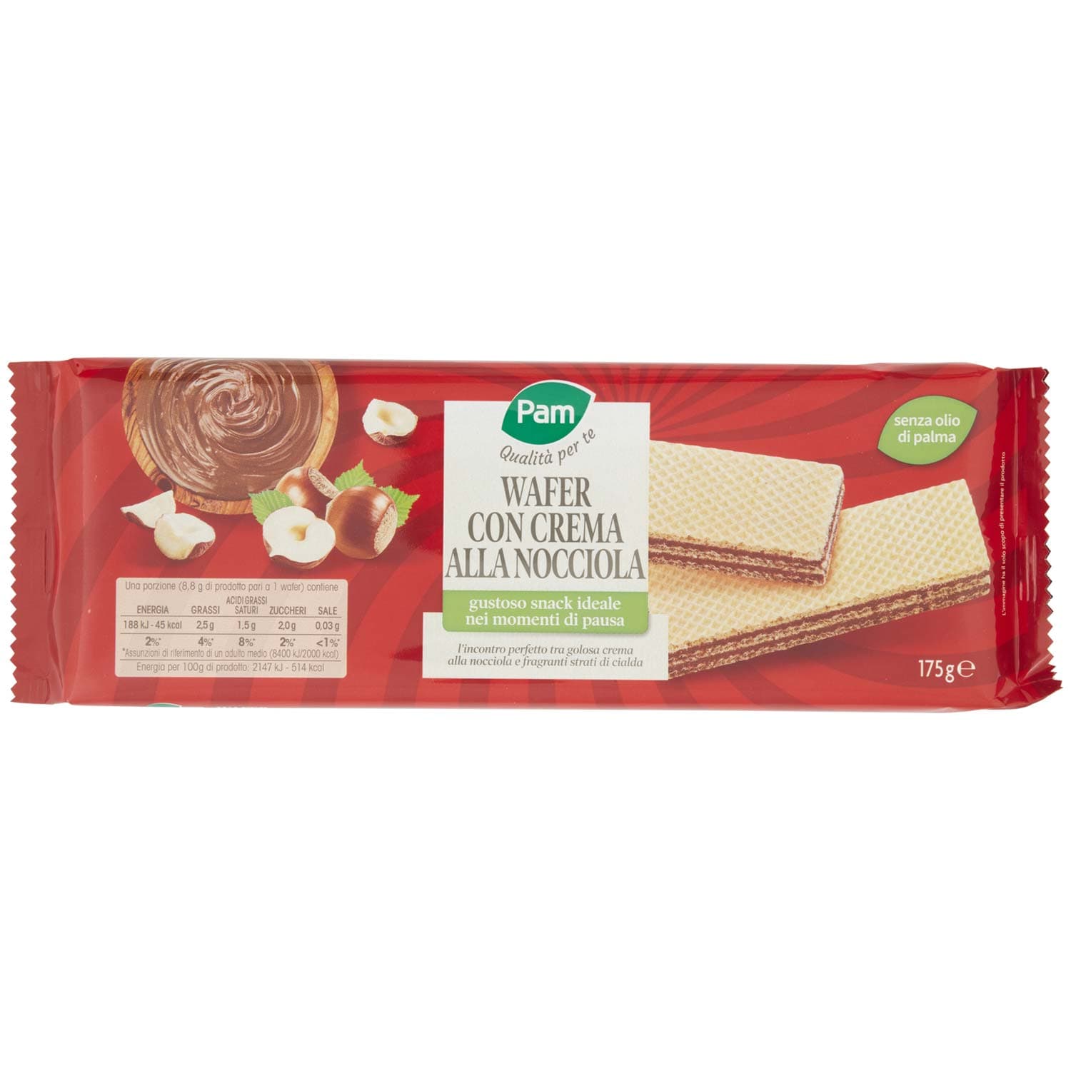 PAM PANORAMA Wafer con crema alla nocciola 175 g – immagine 2