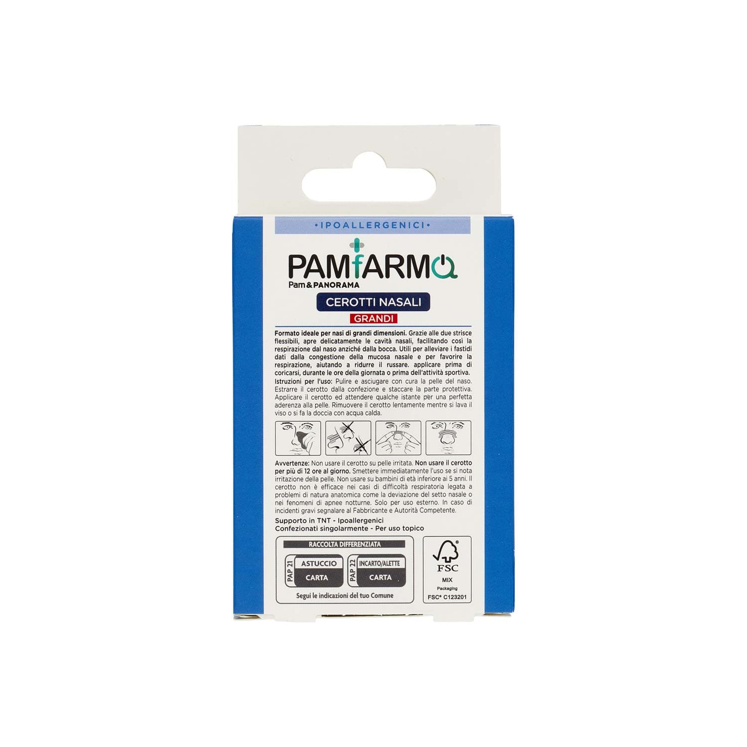 PAMFARMA Cerotti Nasali Grandi 1 Formato 30 pz – immagine 4