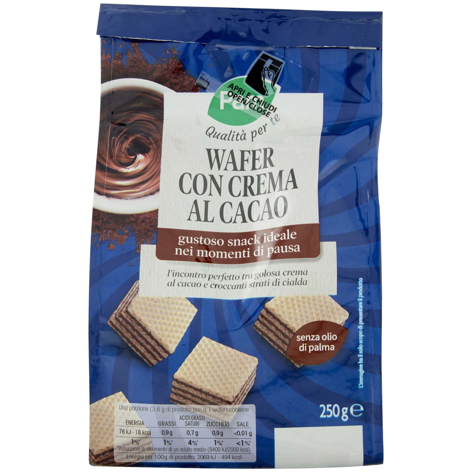 PAM PANORAMA Snack Wafer con crema al cacao 250 g – immagine 4