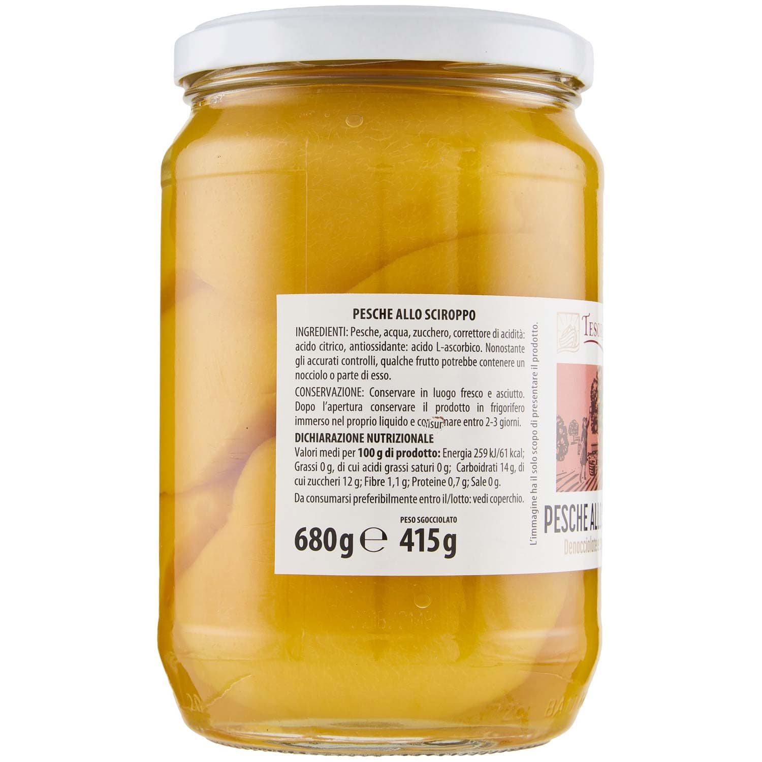 TESORI DELL'ARCA Pesche allo Sciroppo 680 g – immagine 3