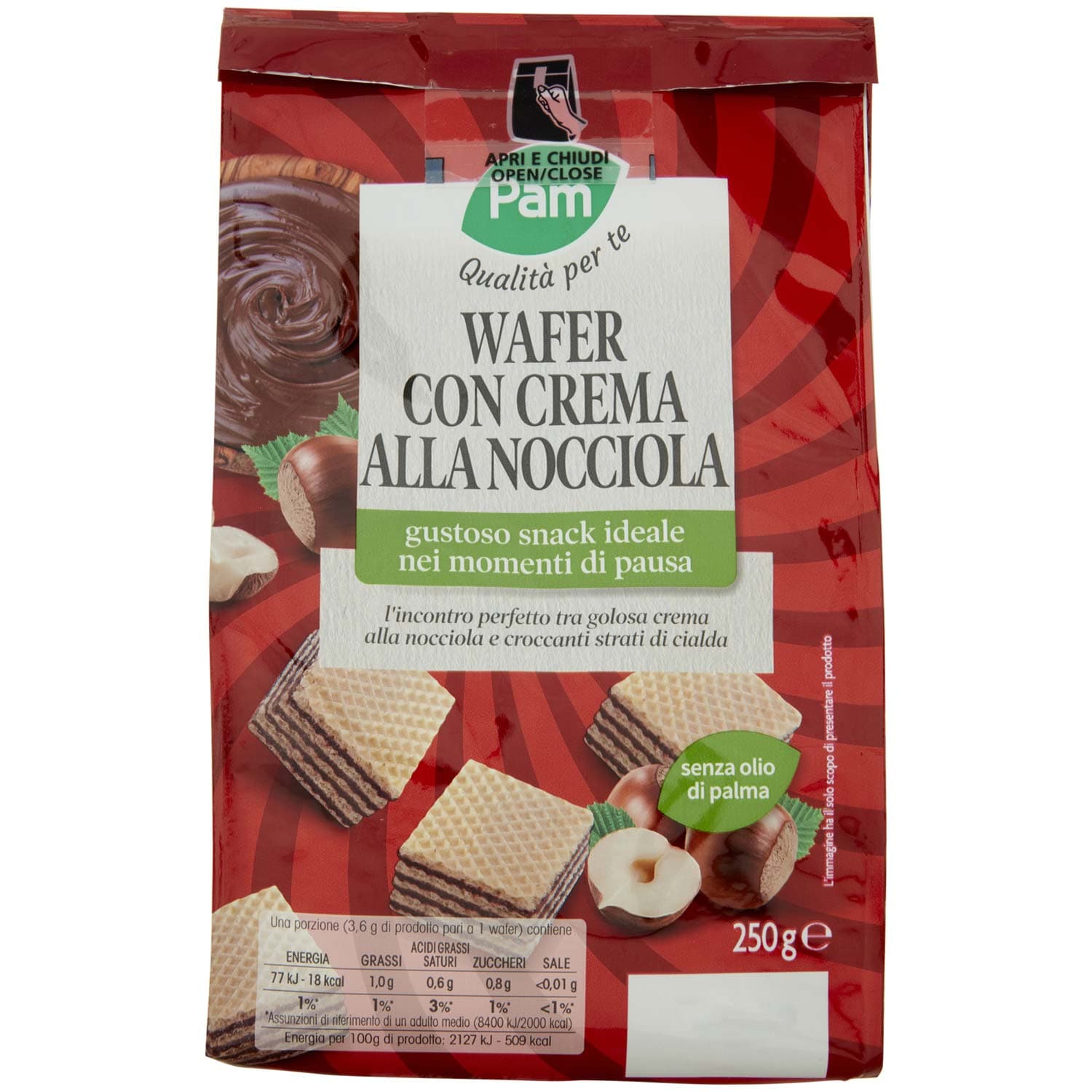 PAM PANORAMA Snack Wafer con crema alla nocciola 250 g – immagine 4