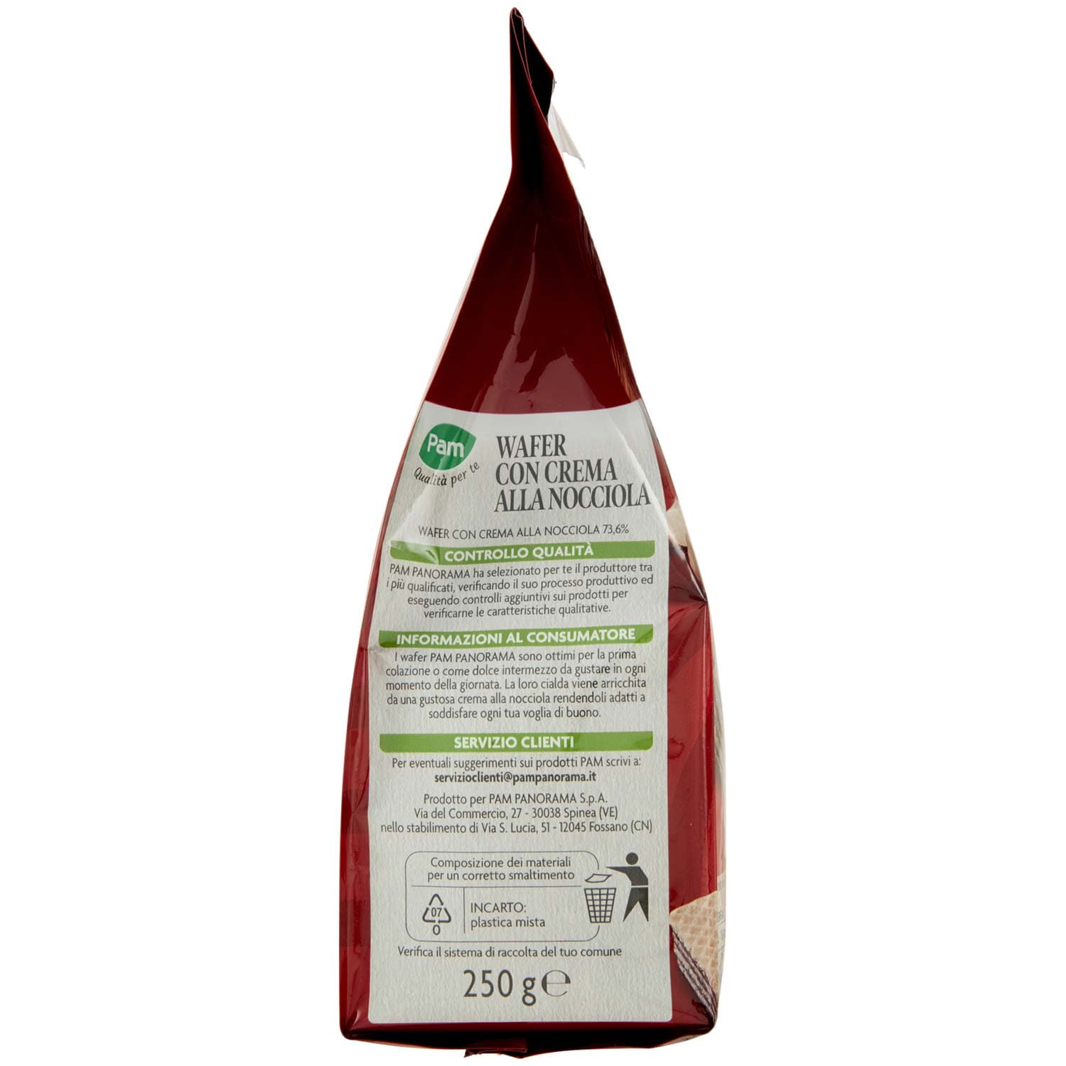 PAM PANORAMA Snack Wafer con crema alla nocciola 250 g – immagine 5