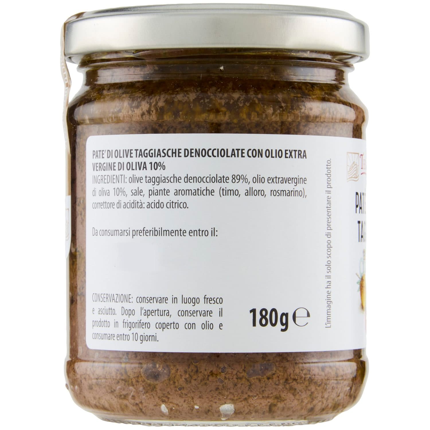 TESORI DELL'ARCA Patè di Olive Taggiasche 180 g – immagine 3