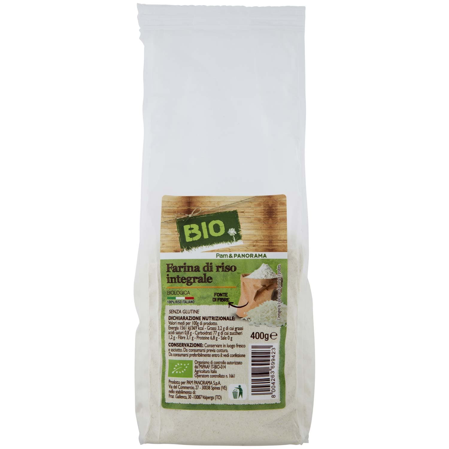 BIO Farina di riso integrale Biologica 400 g – immagine 2