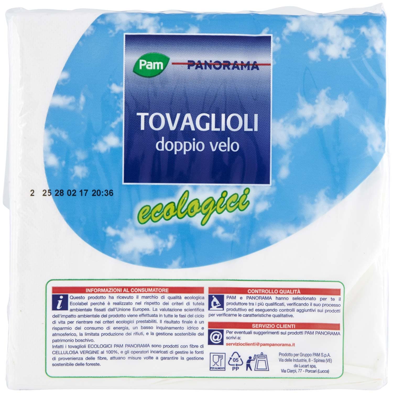 PAM PANORAMA Tovaglioli doppio velo ecologici 100 pz – immagine 4