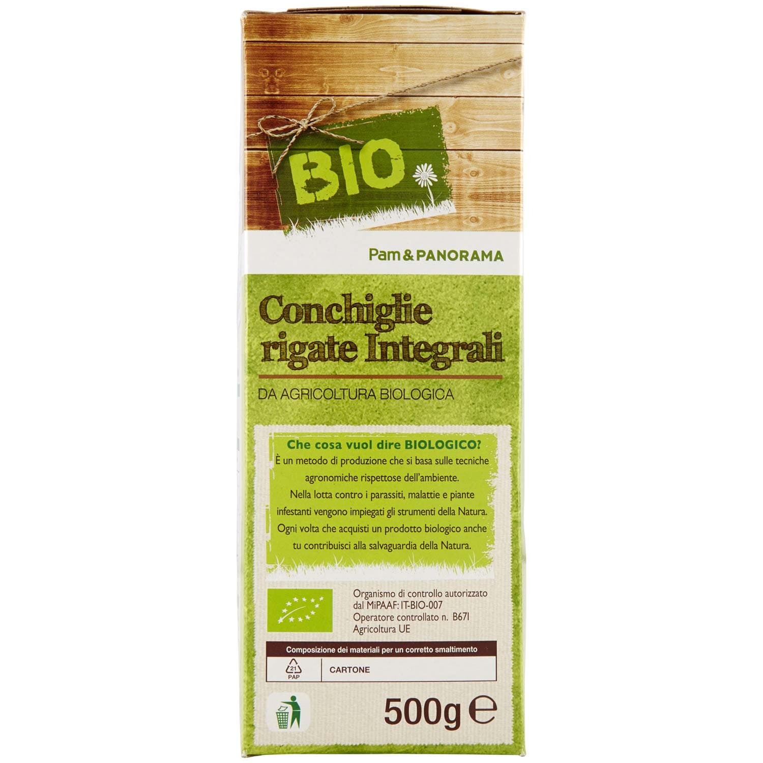 BIO Conchiglie rigate Integrali 500 g – immagine 3