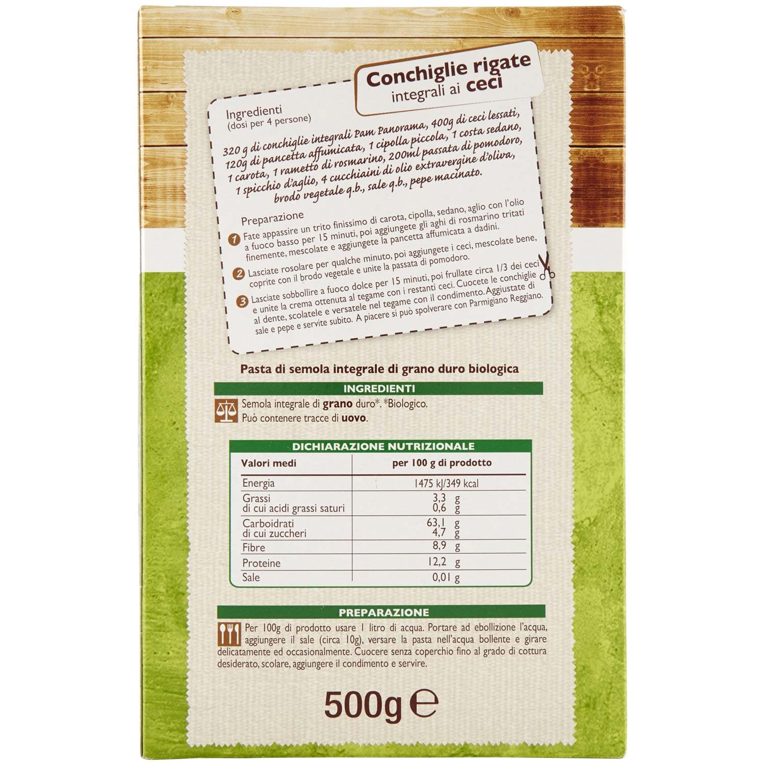 BIO Conchiglie rigate Integrali 500 g – immagine 4