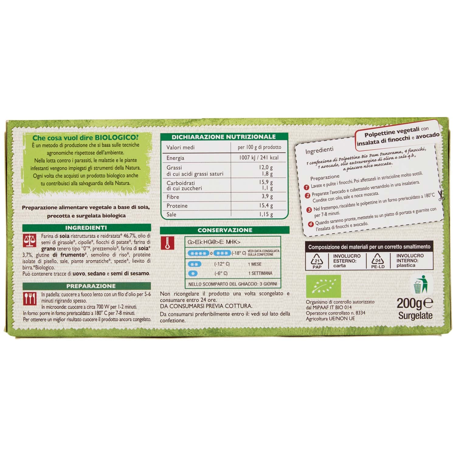 BIO Polpettine vegetali Surgelate 200 g – immagine 4