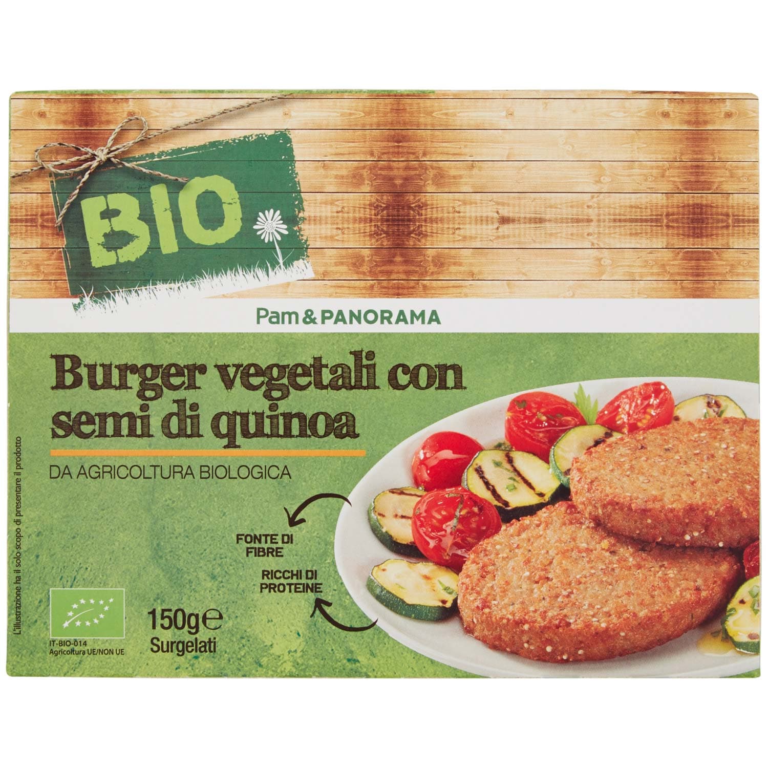BIO Burger vegetali con semi di quinoa Surgelati 150 g – immagine 2