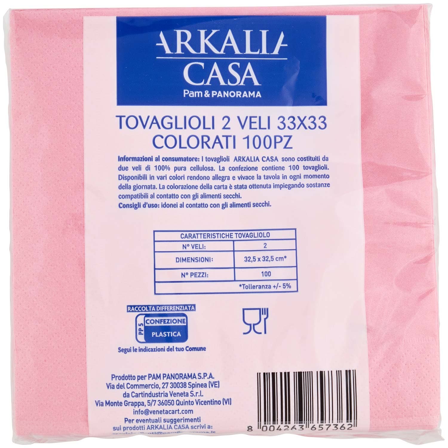 PAN PANORAMA Tovaglioli Colorati doppio velo 100 pz – immagine 4