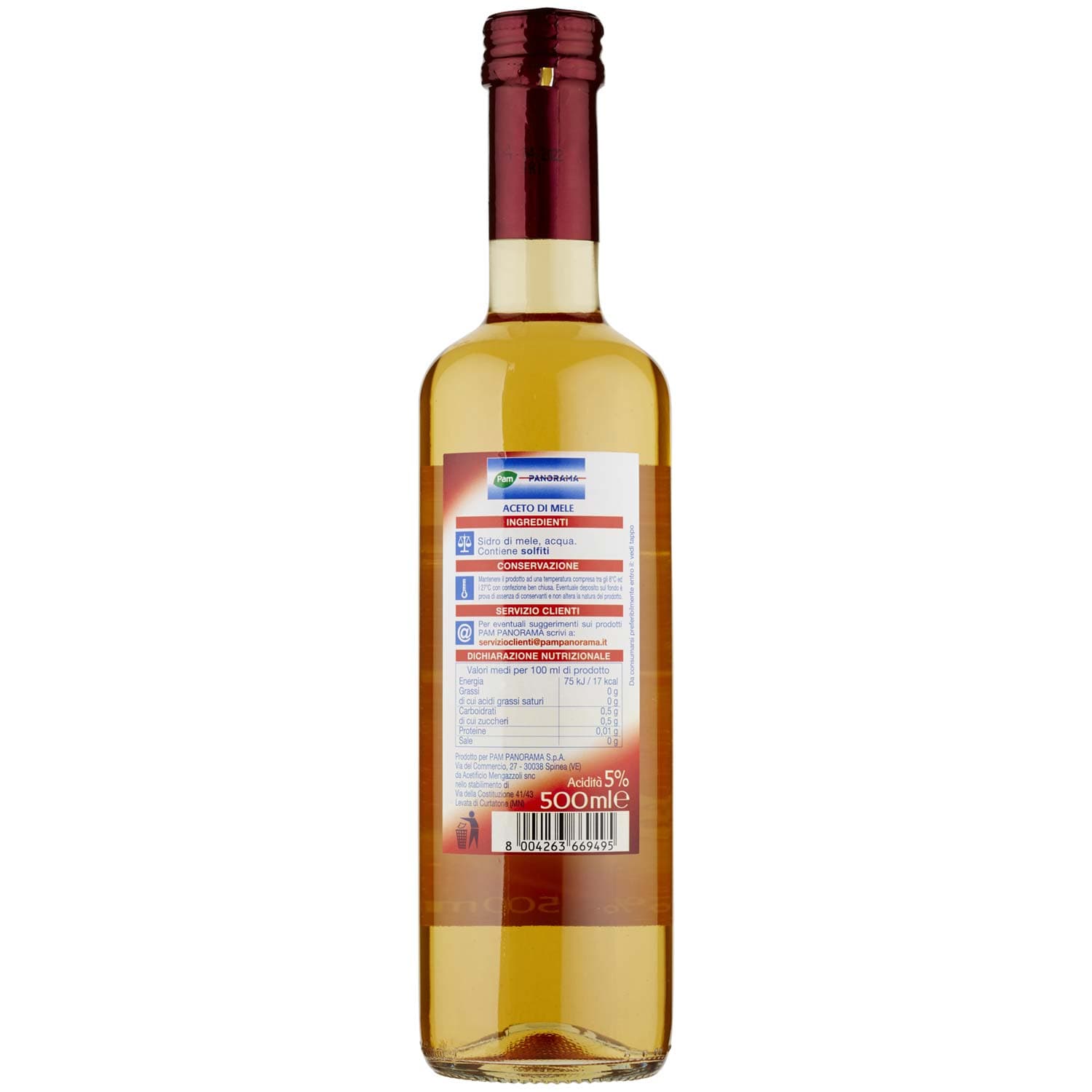 PAM PANORAMA Aceto di Mele 500 ml – immagine 4