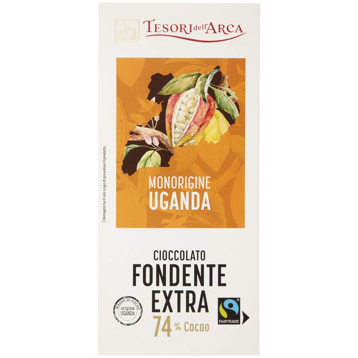 TESORI DELL'ARCA Cioccolato Fondente Extra 74% Cacao 100 g – immagine 2