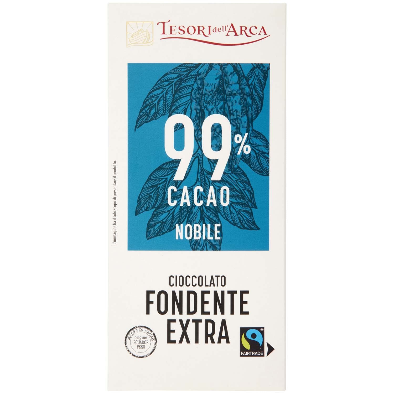 TESORI DELL'ARCA Cioccolato Fondente Extra 99% Cacao Nobile 100 g – immagine 2