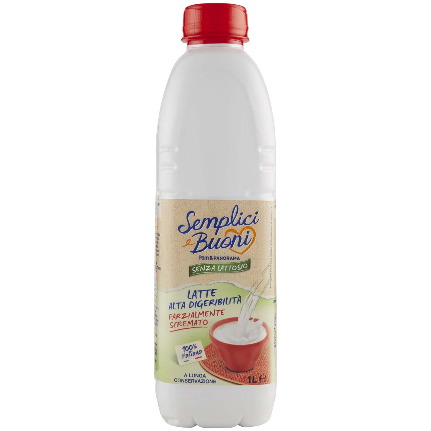 SEMPLICI E BUONI Senza Lattosio Latte Alta Digeribilità Parzialmente Scremato UHT 1L – immagine 2