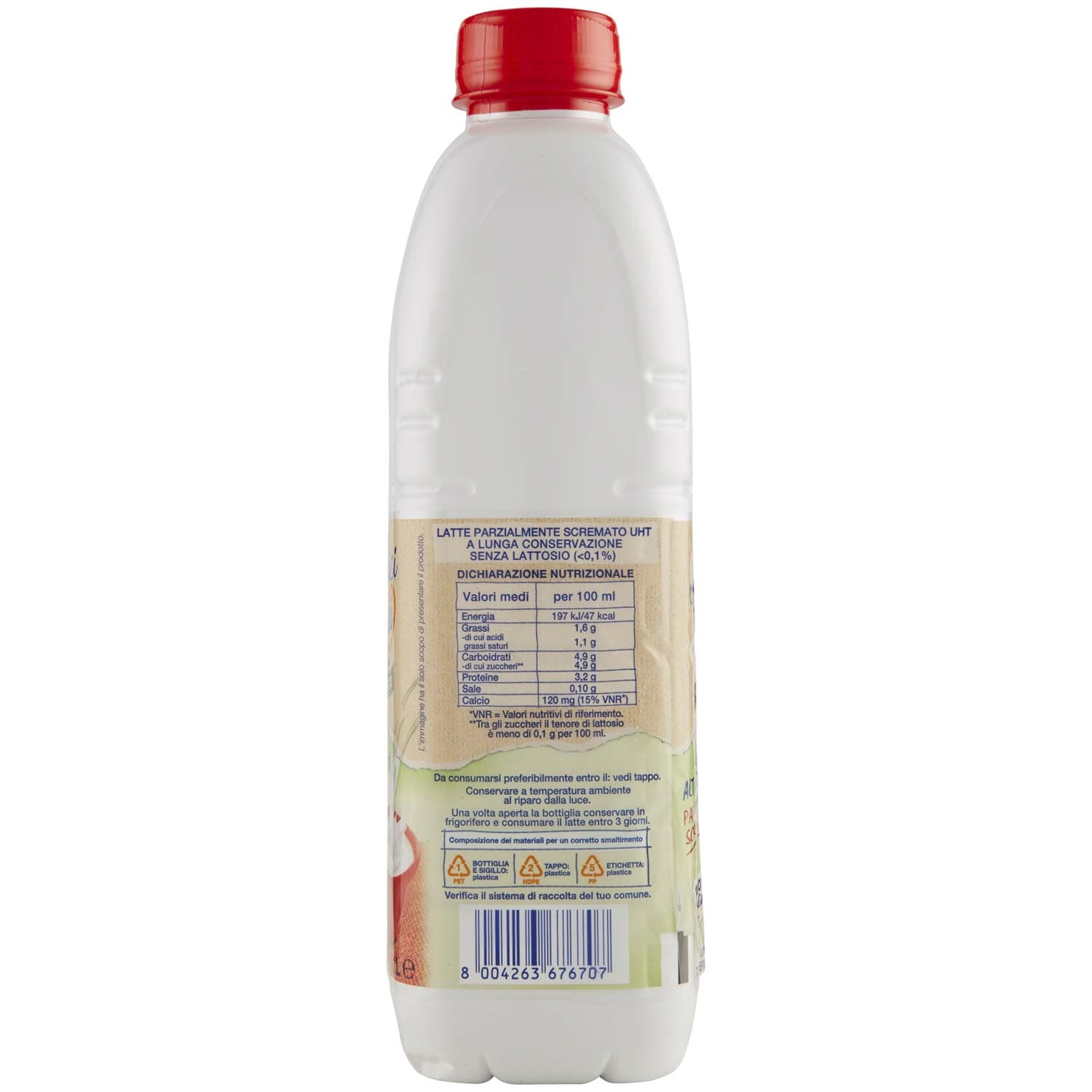 SEMPLICI E BUONI Senza Lattosio Latte Alta Digeribilità Parzialmente Scremato UHT 1L – immagine 5