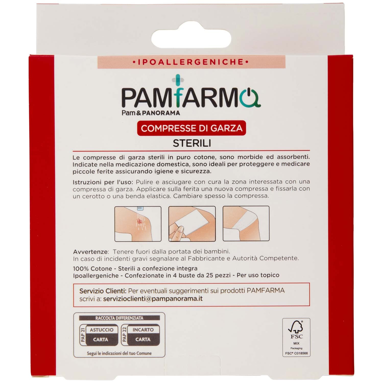PAM PANORAMA Compresse di Garza 1 Formato 100 pz – immagine 4