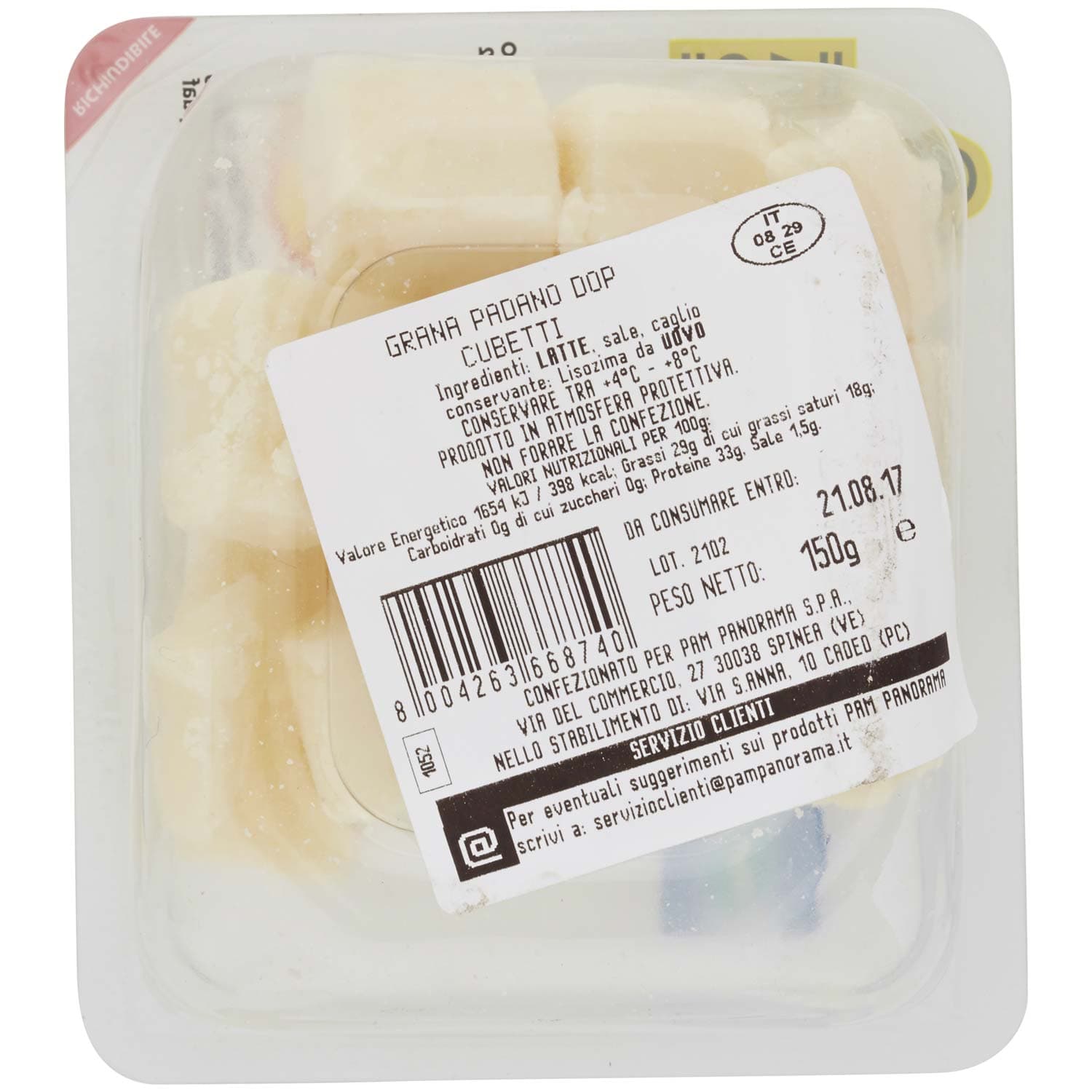 PAM PANORAMA Grana Padano DOP Cubetti 150 g – immagine 4