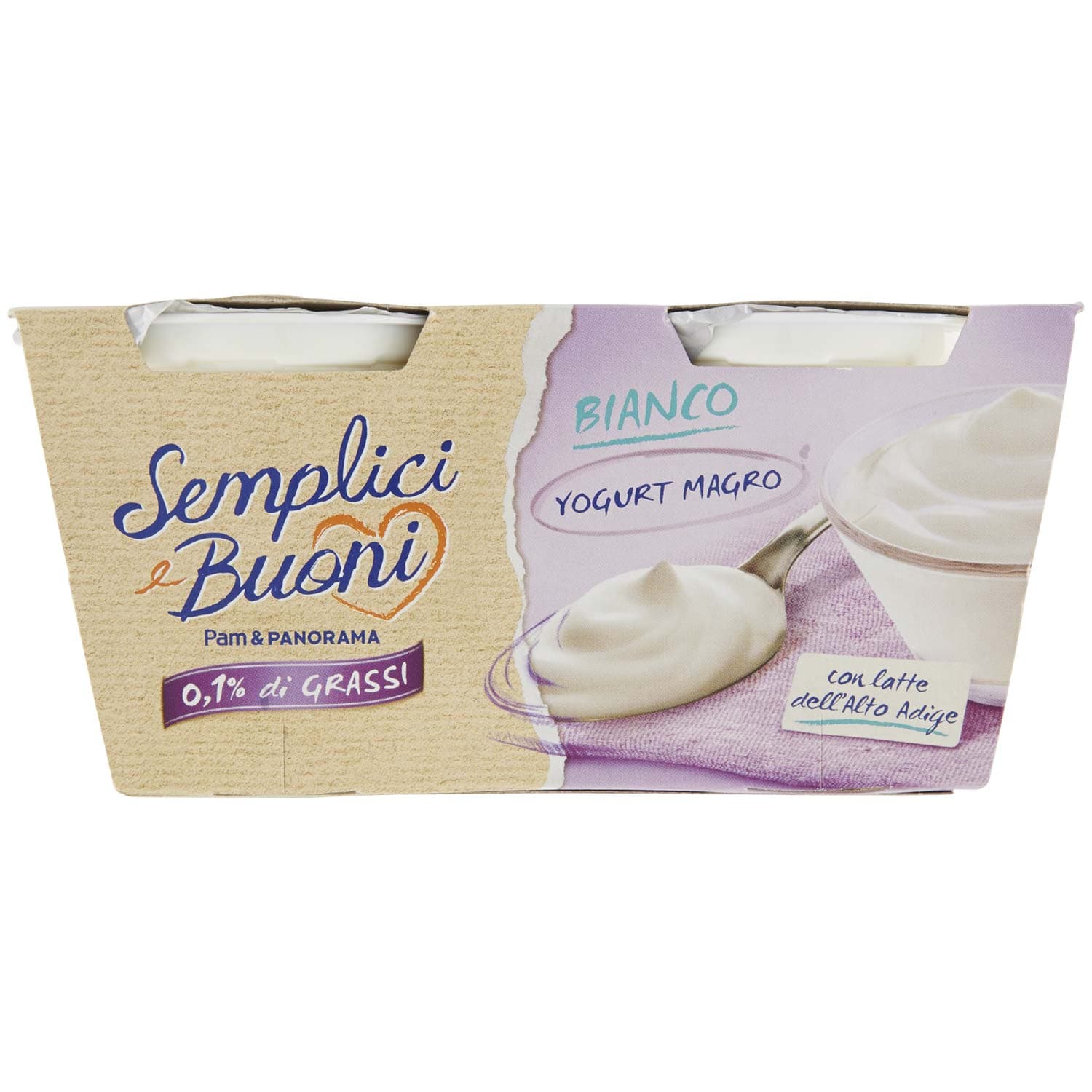 SEMPLICI E BUONI 0,1% di Grassi Bianco Yogurt Magro 250g (2x125g) – immagine 2