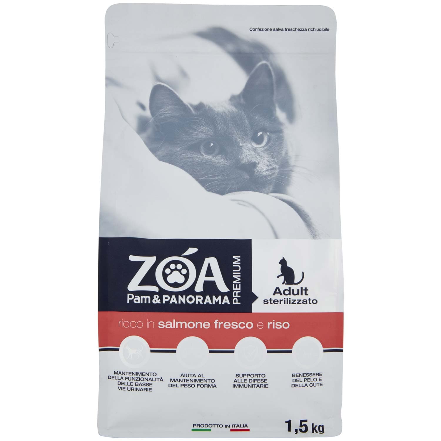 ZOA PREMIUM Adult sterilizzato ricco in salmone fresco e riso 1,5 kg – immagine 2