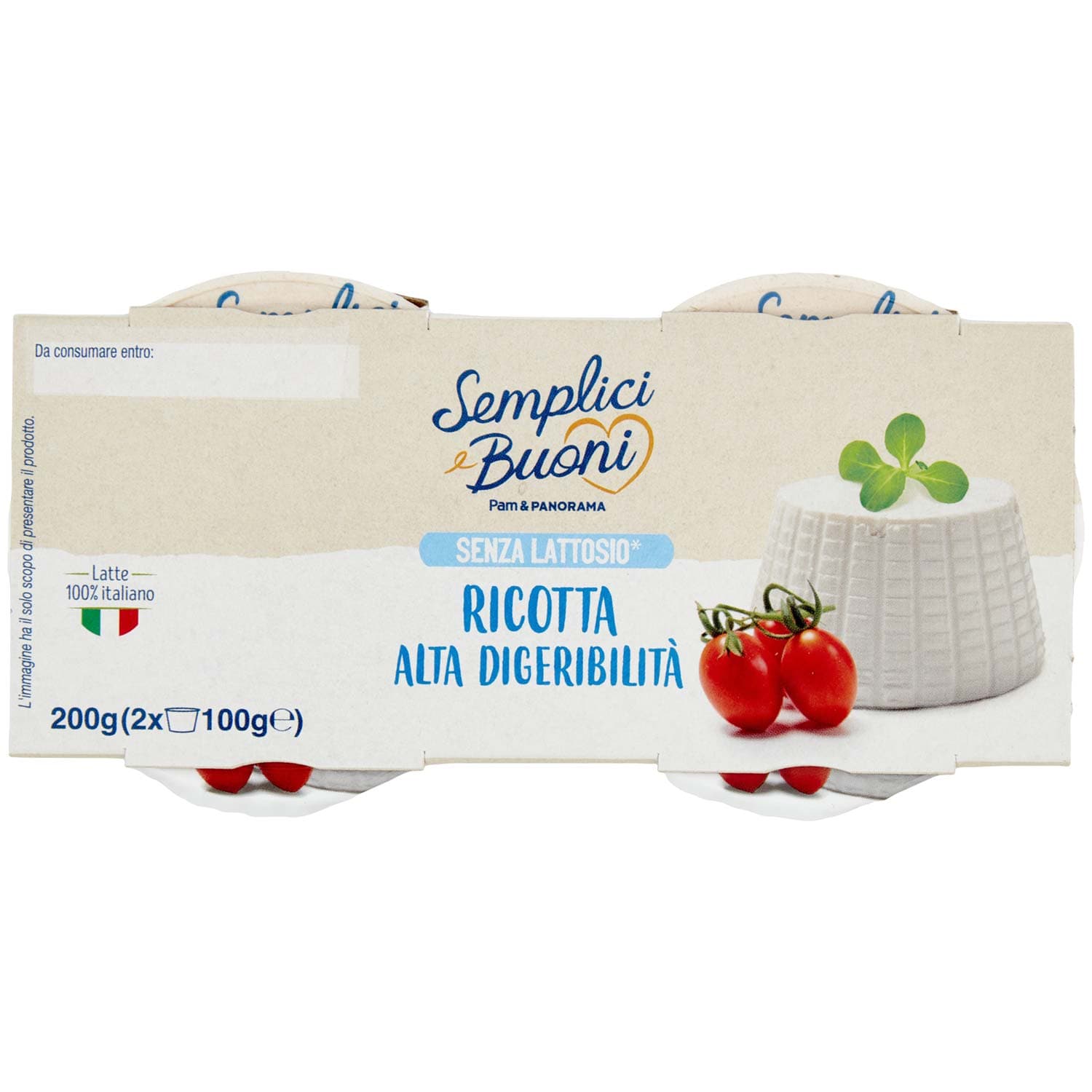 Ricotta senza lattosio semplici e buoni 2x100g – immagine 2