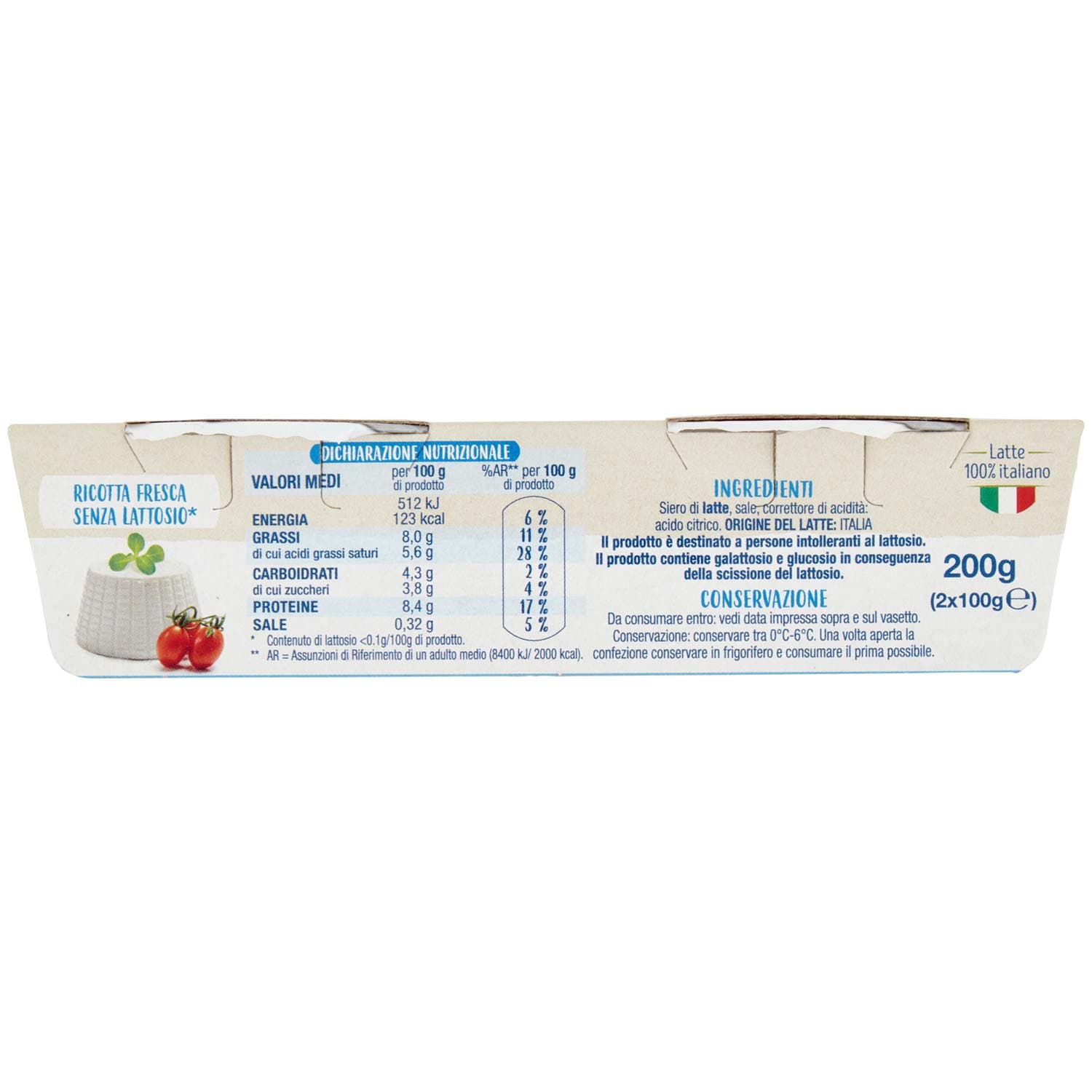 Ricotta senza lattosio semplici e buoni 2x100g – immagine 7