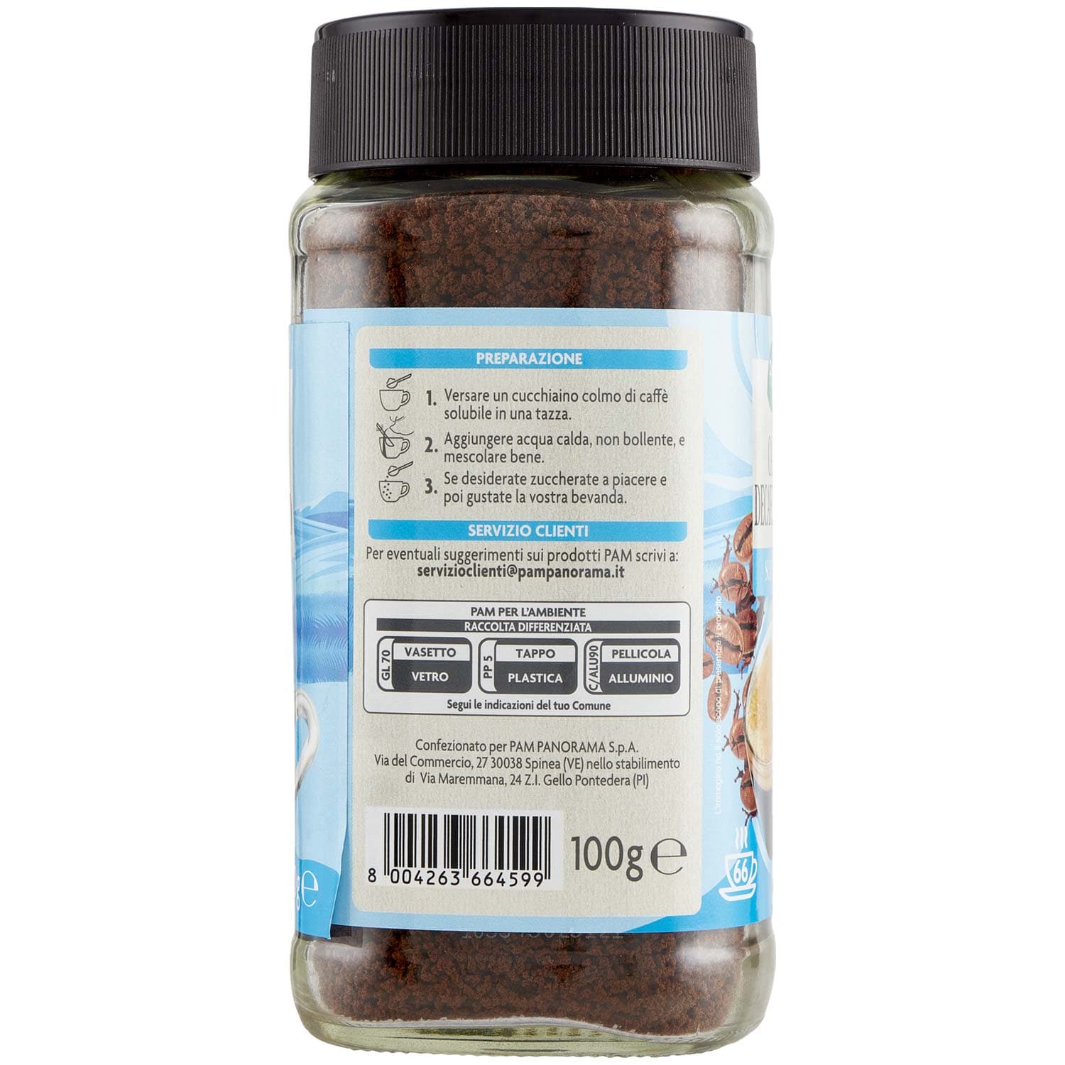 PAM Qualità per te Caffè Solubile decaffeinato 100 g – immagine 3