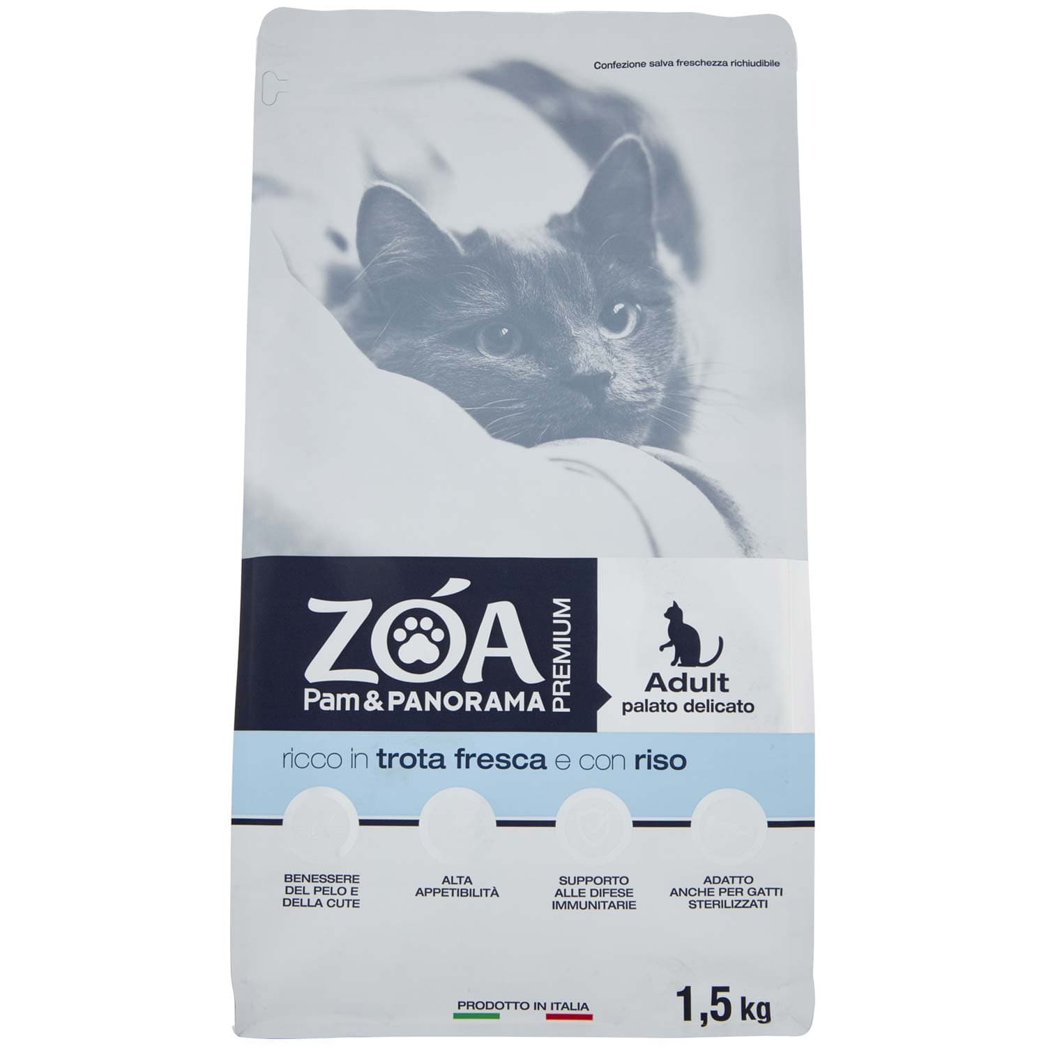 ZOA PREMIUM Adult palato delicato ricco in trota fresca e con riso 1,5 kg – immagine 2