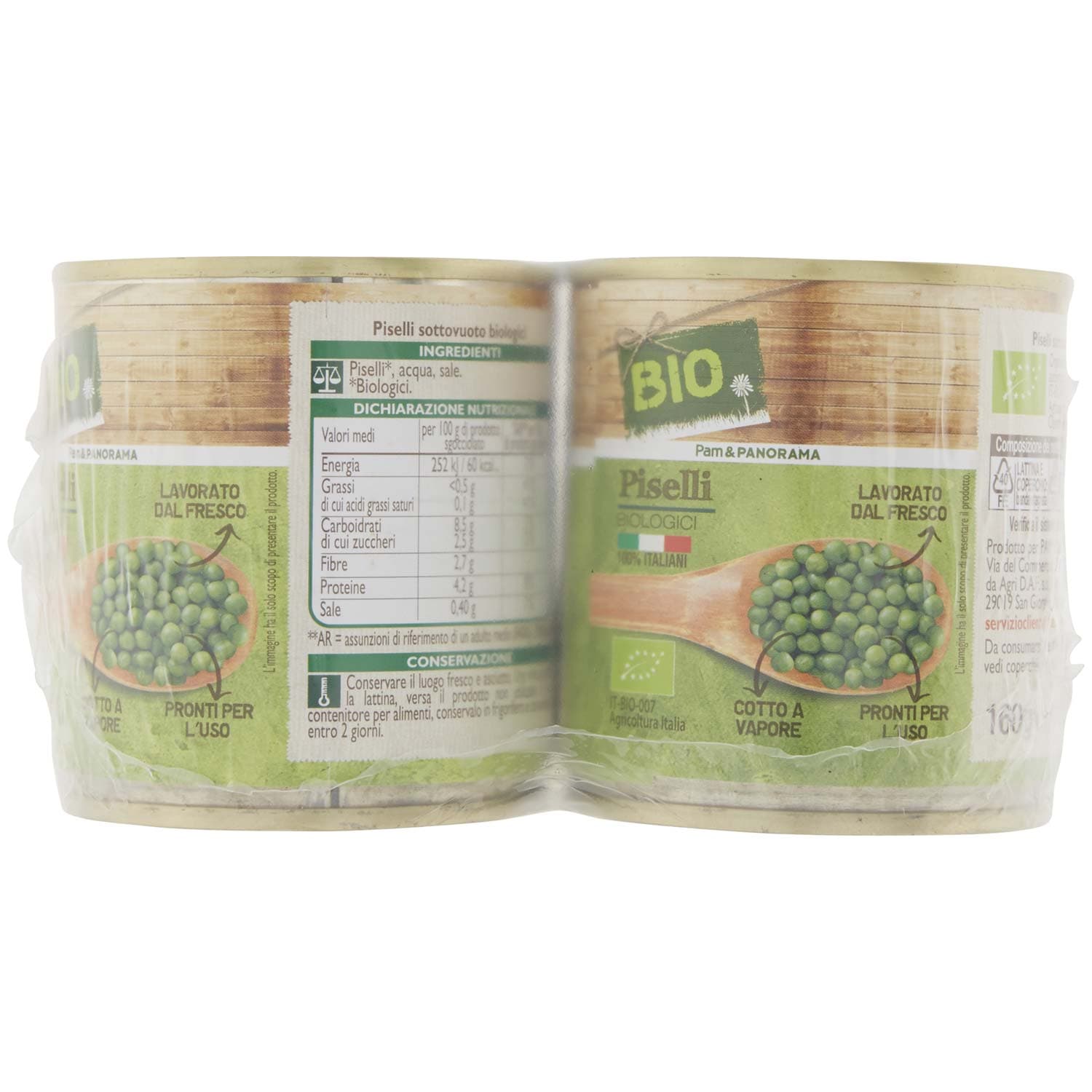 BIO Piselli Biologici 2 x 160 g – immagine 4