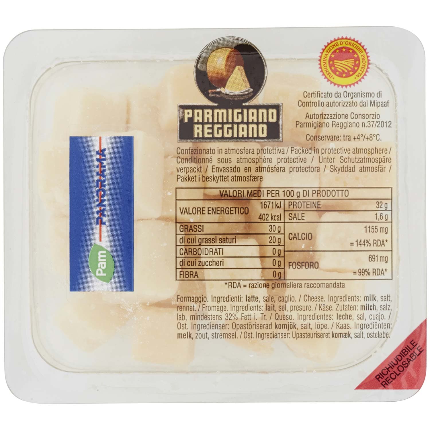 PAM PANORAMA Parmigiano Reggiano DOP Cubetti 150 g – immagine 2