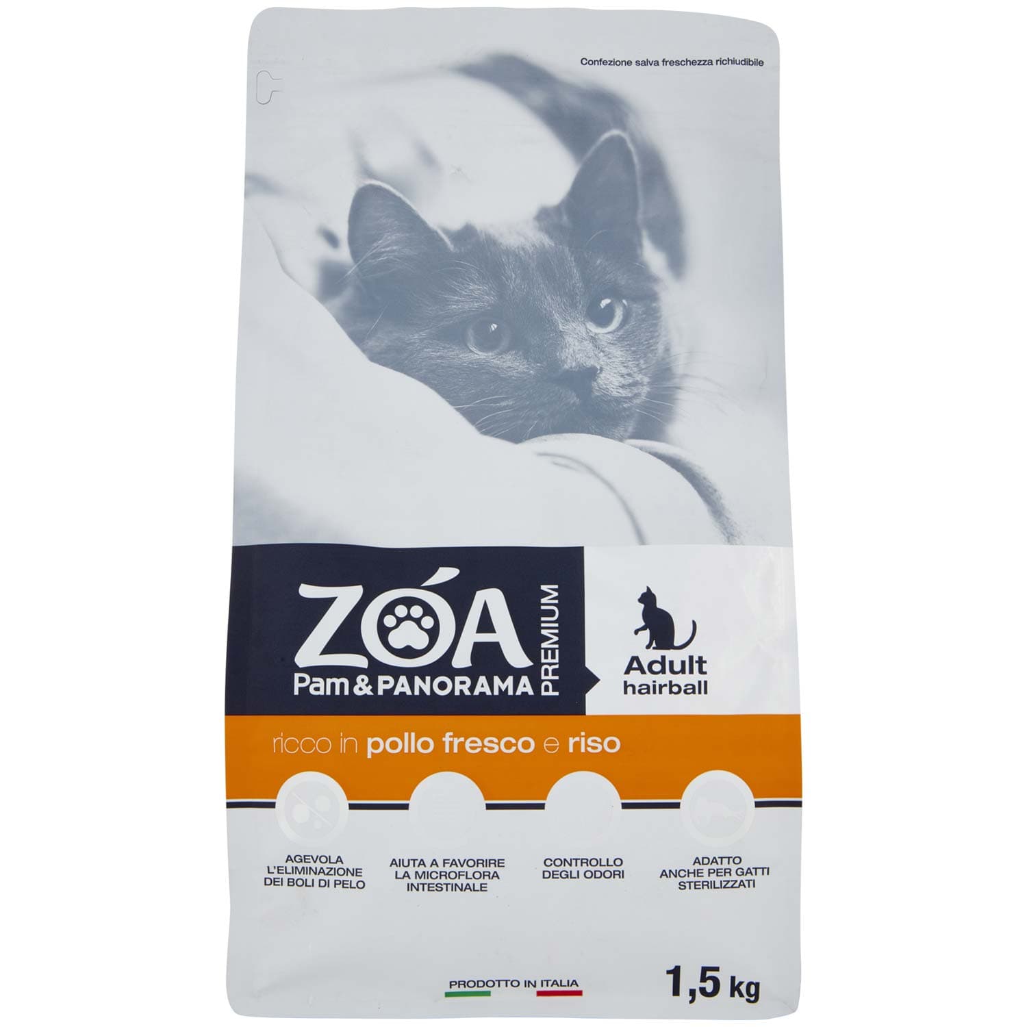 ZOA PREMIUM Adult hairball ricco in pollo fresco e riso 1,5 kg – immagine 2