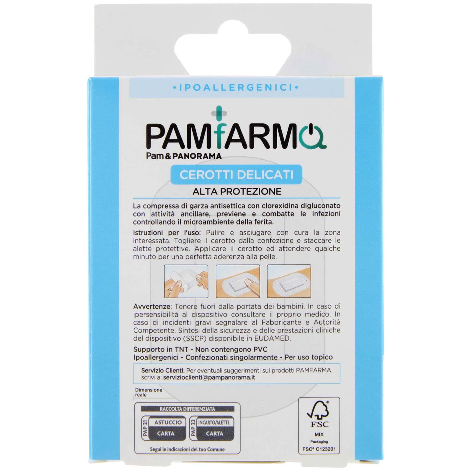 PAM PANORAMA Cerotti Alta Protezione Delicati Soffici 1 Formato Grande XL cm 5 x 7,5 5 pz – immagine 4
