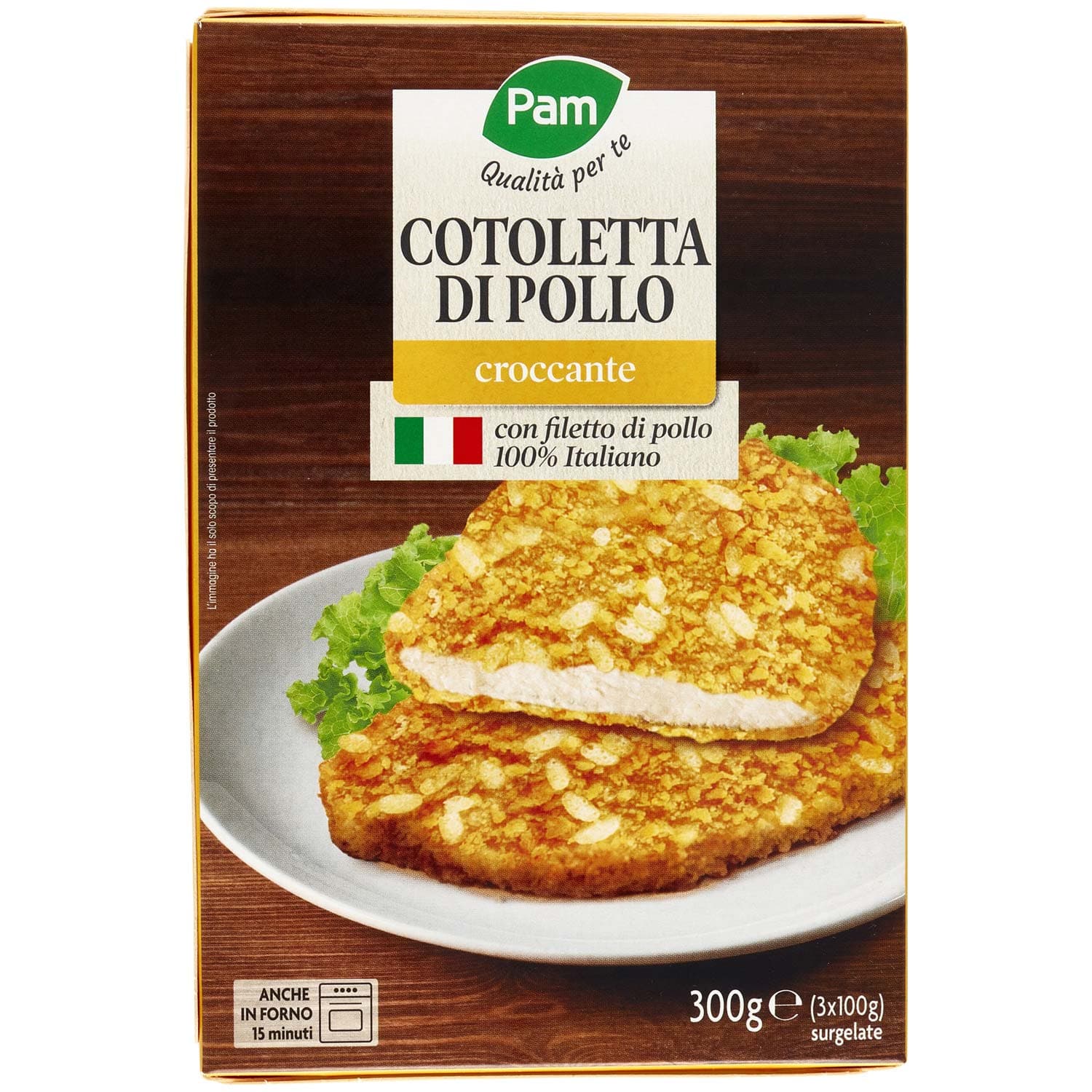 PAM Qualità per te Cotoletta di Pollo croccante surgelate 3 x 100 g – immagine 4