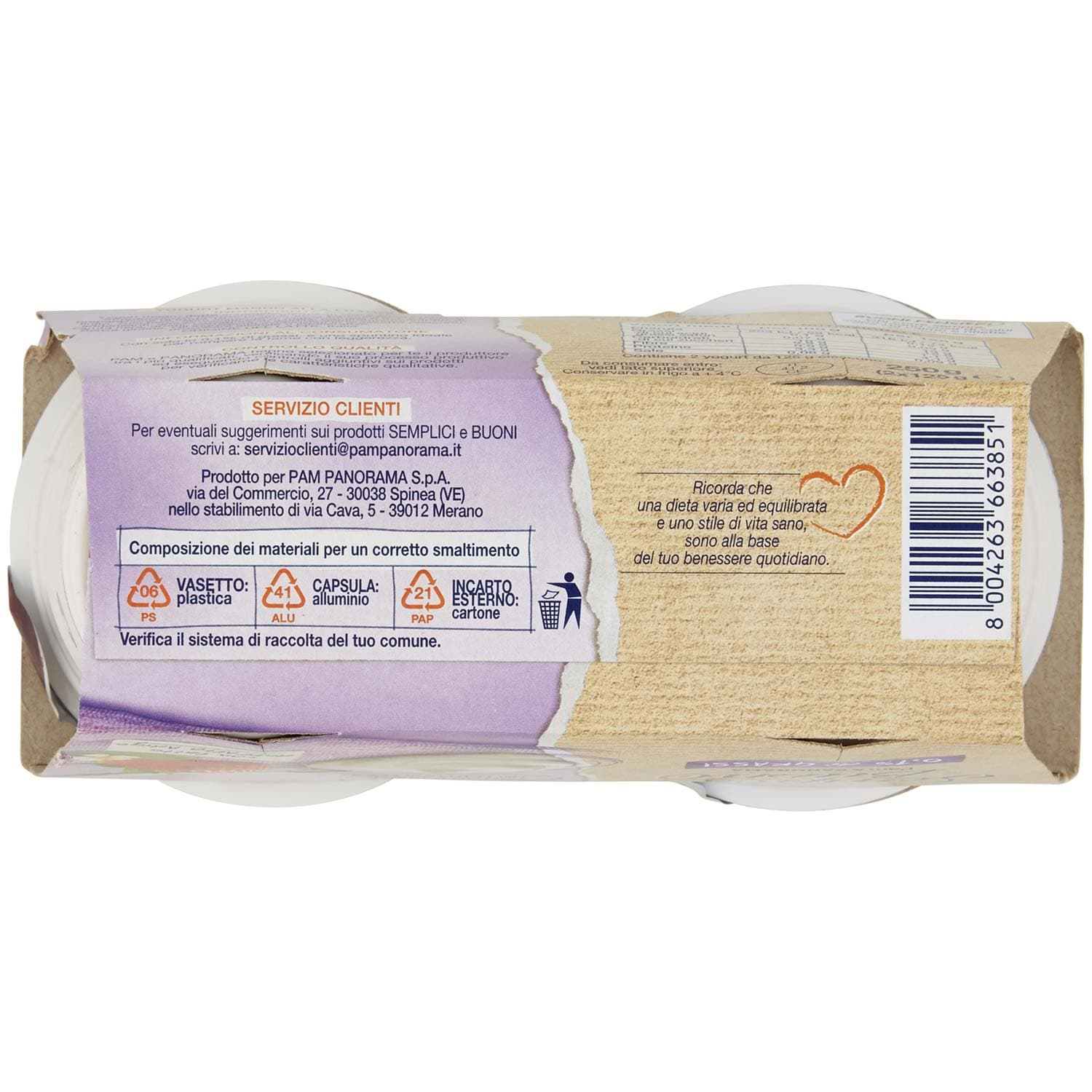 SEMPLICI E BUONI 0,1% di Grassi Fragola Yogurt Magro con Frutta in Pezzi 250g (2x125g) – immagine 7