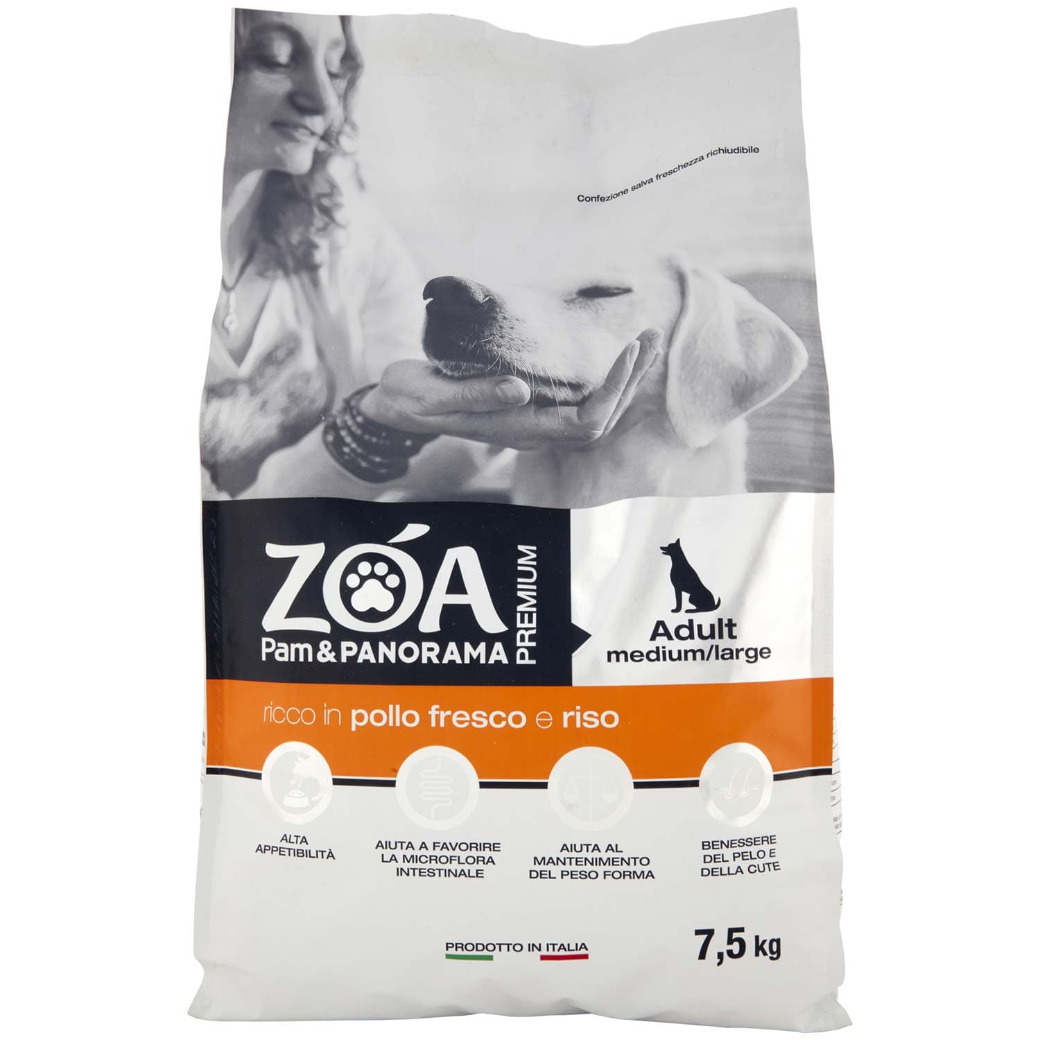 ZOA PREMIUM Adult medium/large ricco in pollo fresco e riso 7,5 kg – immagine 2