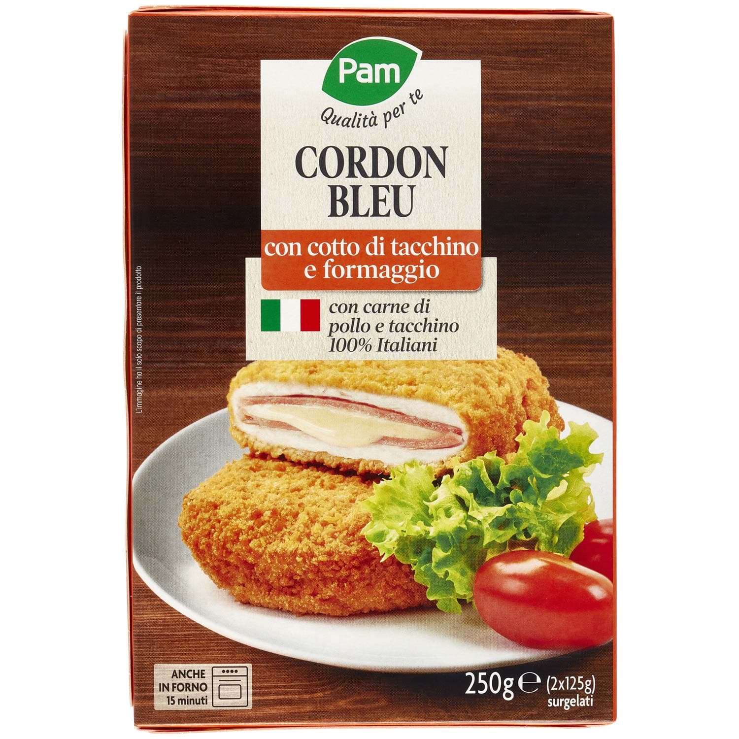 PAM Qualità per te Cordon Bleu con cotto di tacchino e formaggio surgelati 2 x 125 g – immagine 4