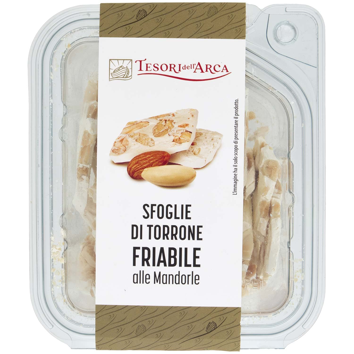 TESORI DELL'ARCA Sfoglie di Torrone Friabile alla Mandorle 150 g – immagine 2