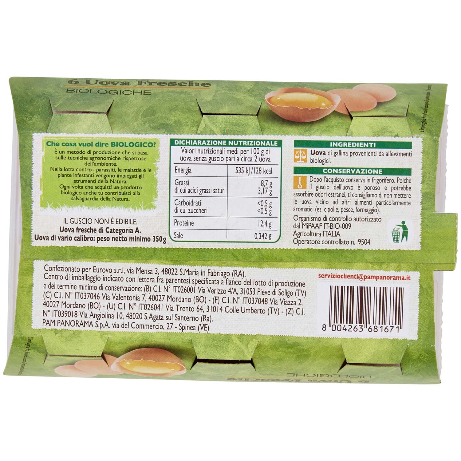 BIO 6 Uova Fresche Biologiche 350 g – immagine 4