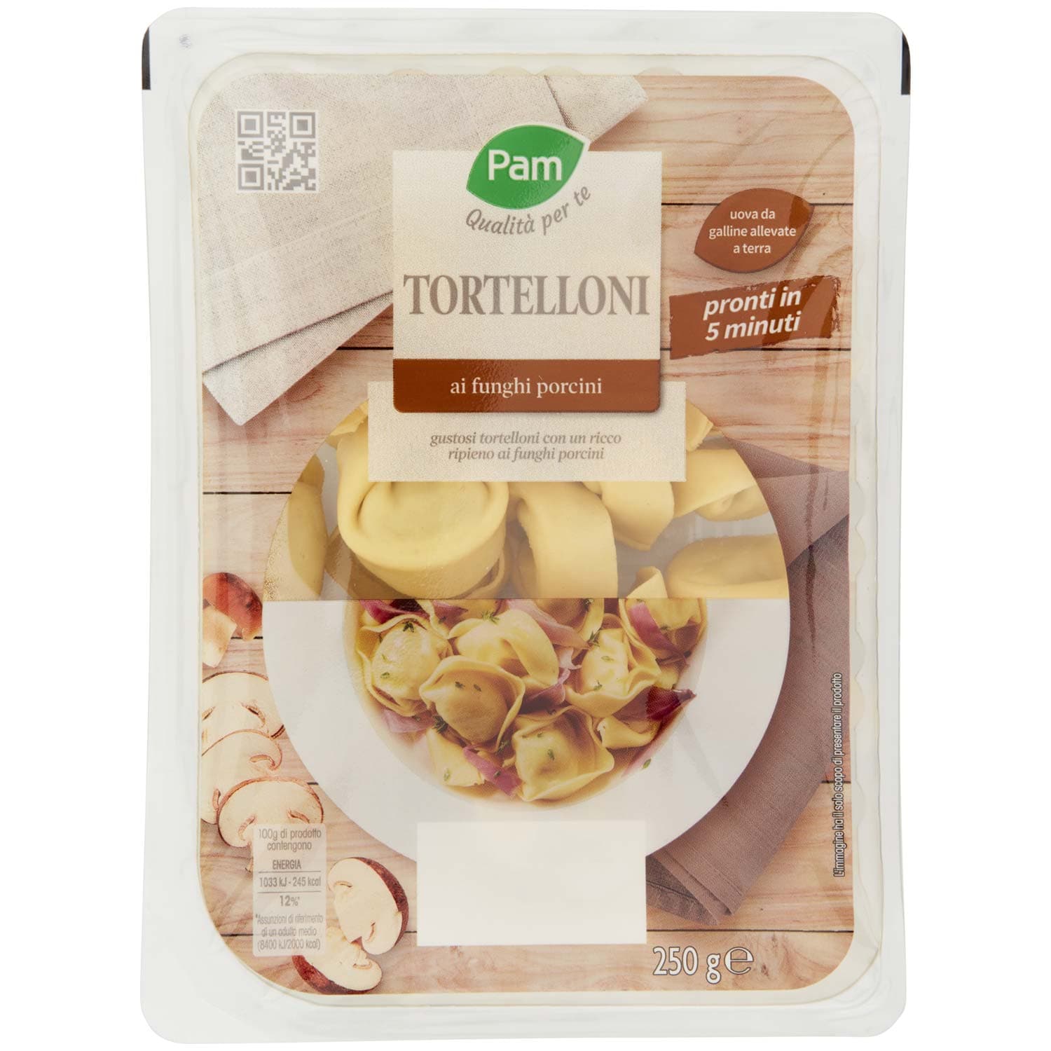 PAM Qualità per te Tortelloni ai funghi porcini 250 g – immagine 2