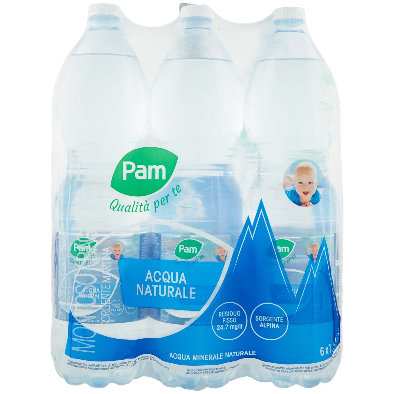 PAM Qualità per te Acqua Naturale 6 x 1,5 L – immagine 2