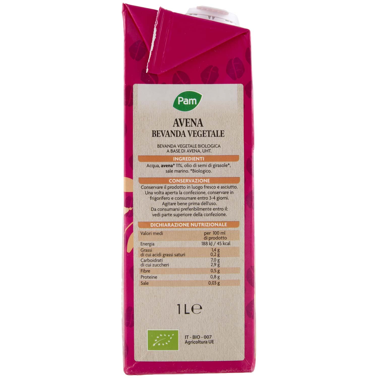 PAM Avena Biologica Bevanda Vegetale 1 L – immagine 3